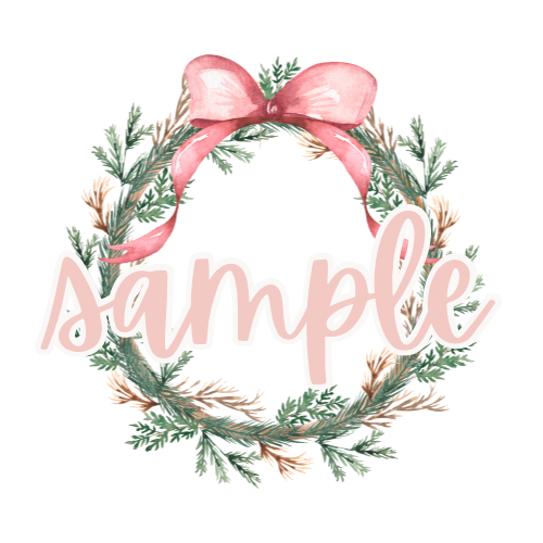 pink christmas wreath